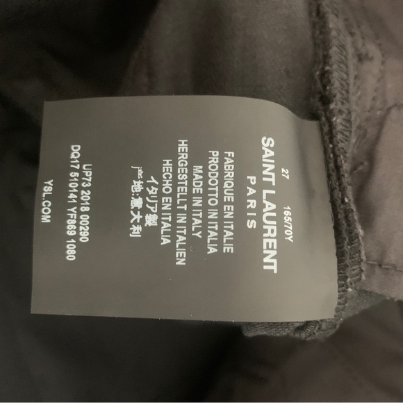 YSL black skinny jeans, size 27! Never worn - Picture 3 of 4